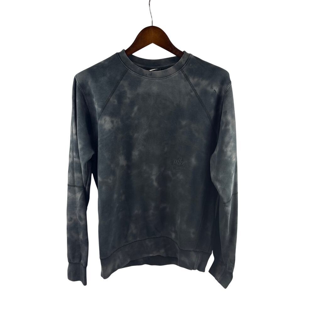 Women’s Nike Small Gray and Black Tie-Dye Crewneck
